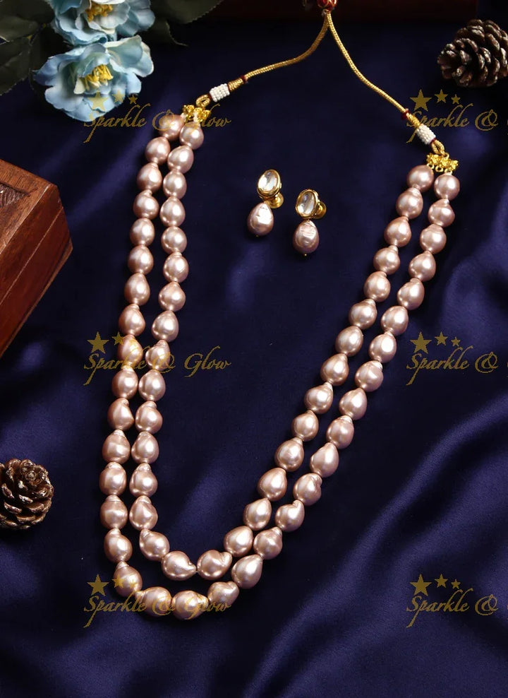 Exclusive Pearl Layer haram - Cream - Sparkle and Glow