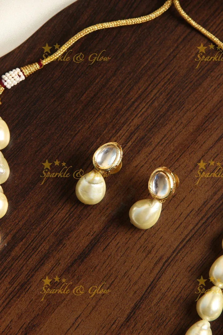 Exclusive Pearl Layer haram - Cream - Sparkle and Glow