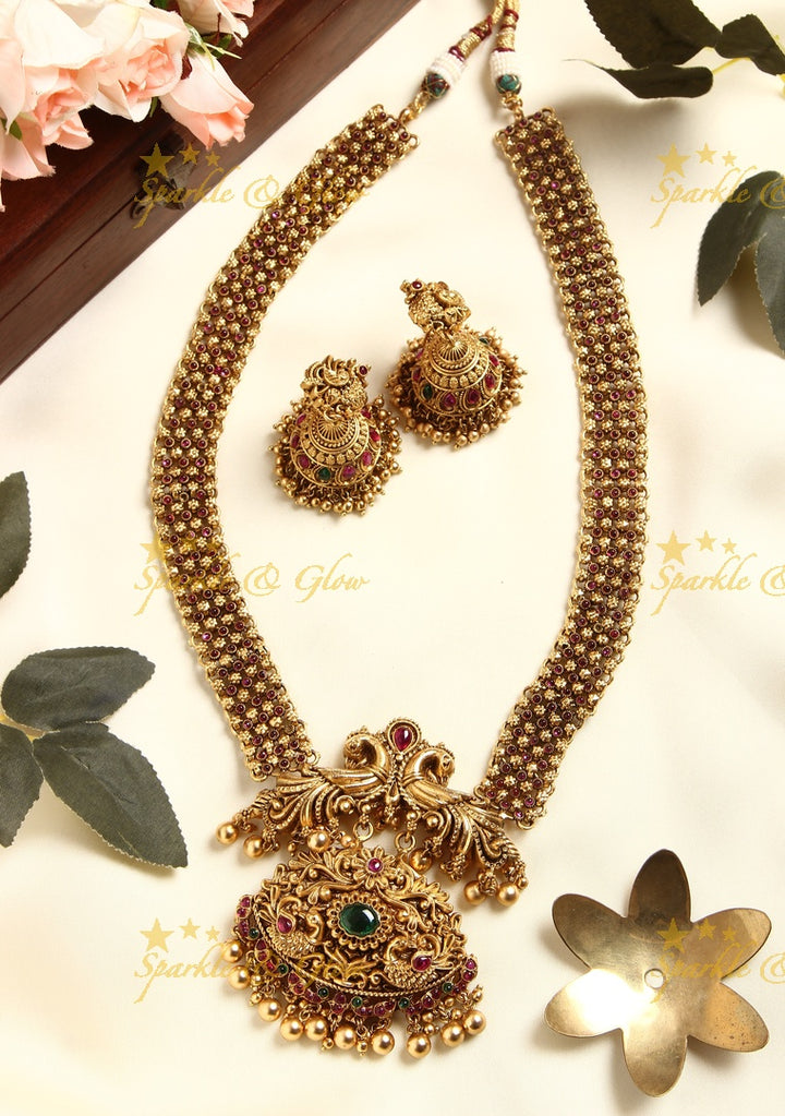 Gold alike kemp stones peacock non idol haram
