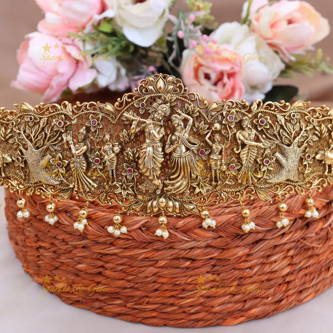Gold Lookalike Krishna Flute Hip Belt