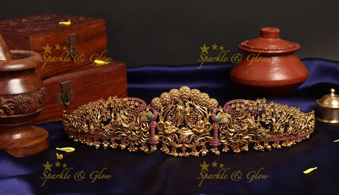 Gold Lookalike Krishna Flute Hip Belt