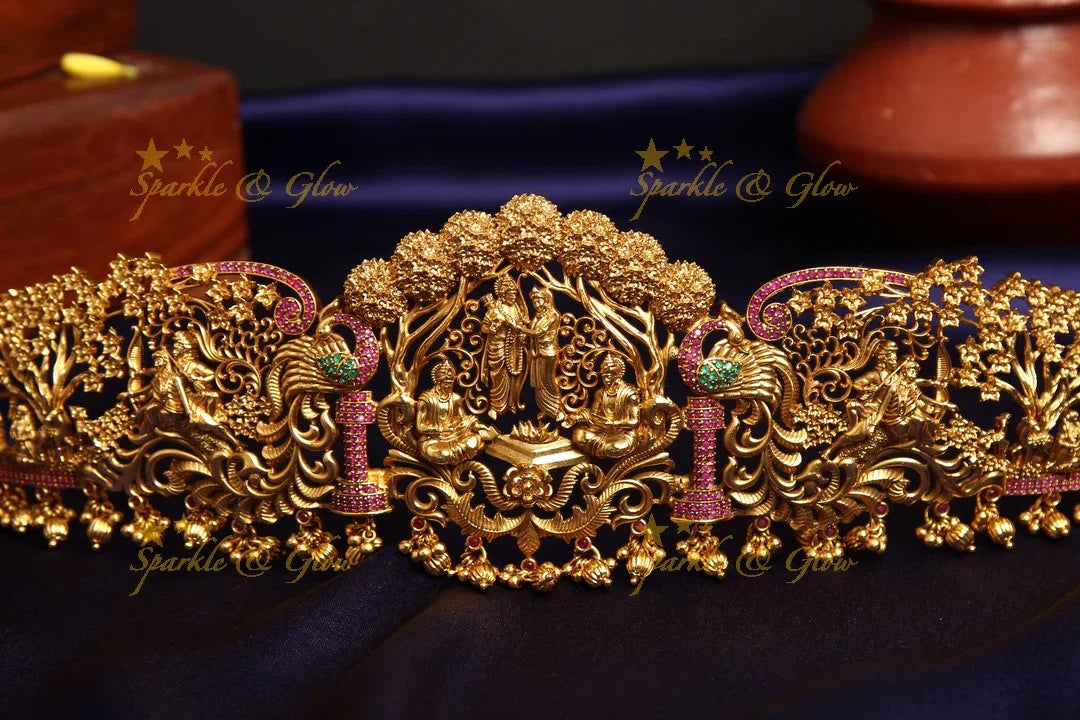 Gold Lookalike Krishna Flute Hip Belt
