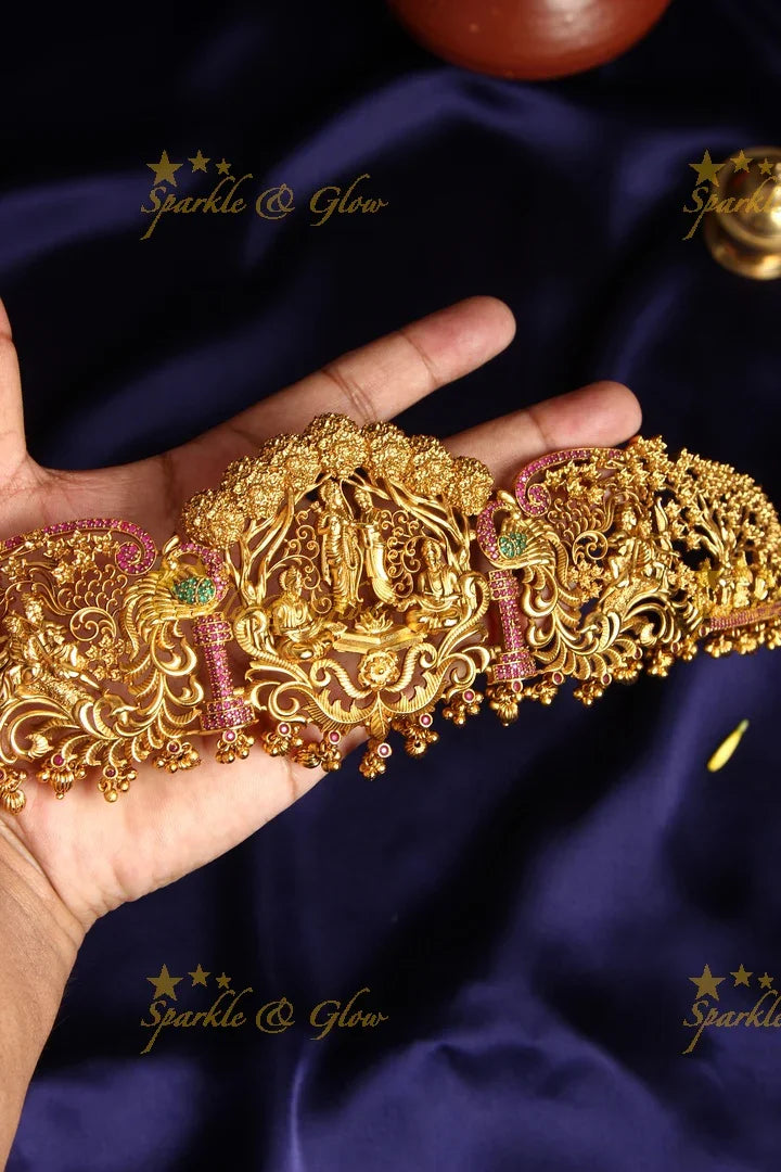 Gold Lookalike Krishna Flute Hip Belt