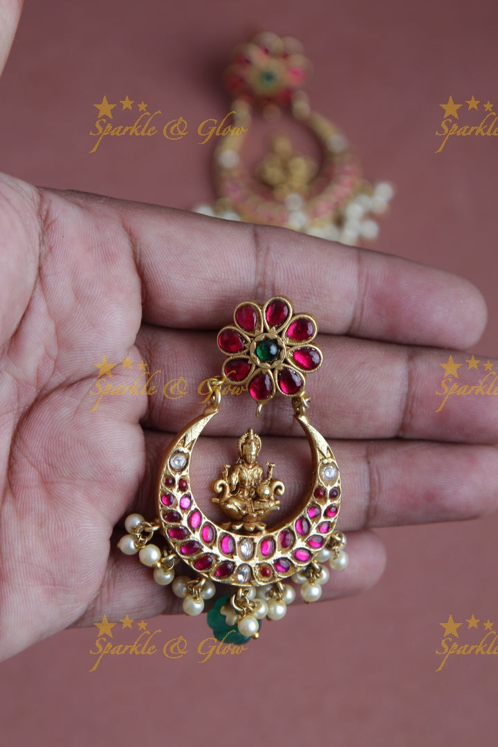 Real Jadau Kundan Lakshmi balis