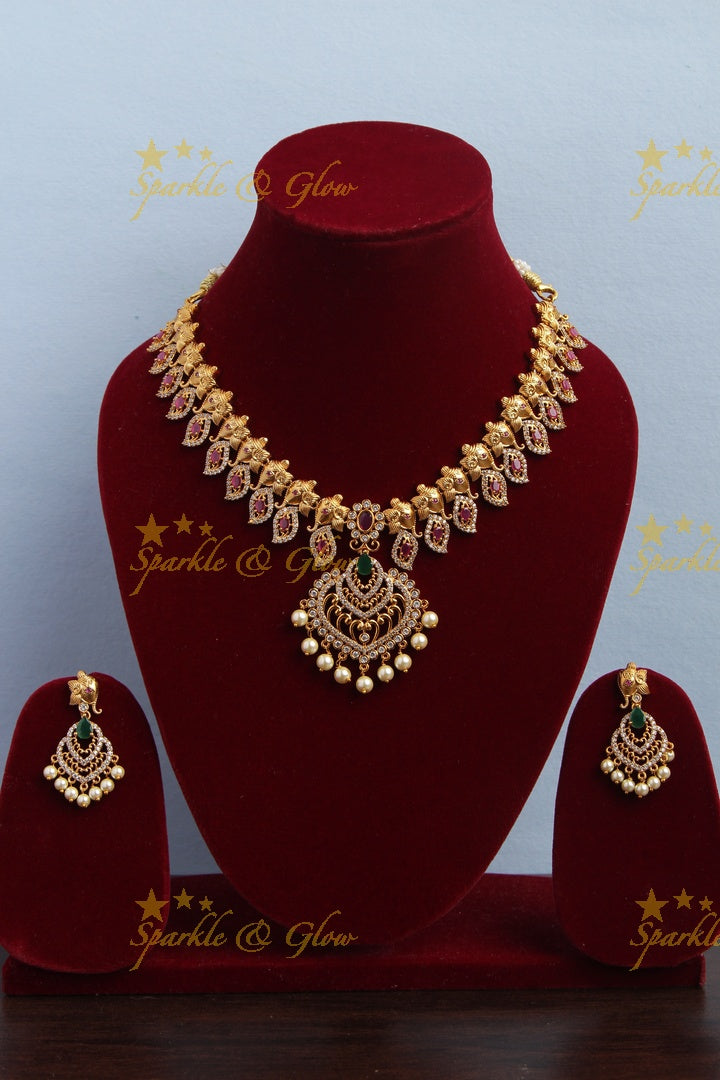 Elegant Ganesha AD necklace