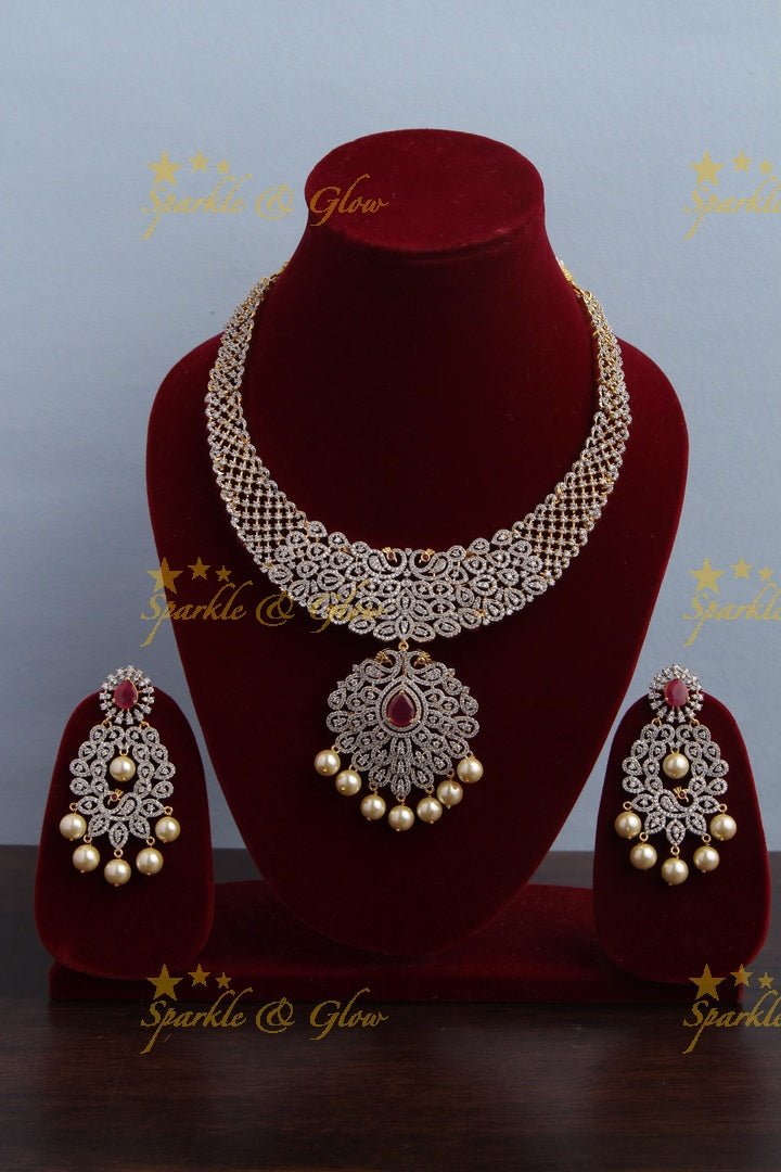 GJ Polish intricate Peacock necklace - Sparkle and Glow - Back Thread - 
