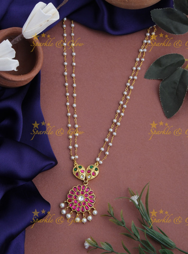 Gold alike Jadau Pearl haram