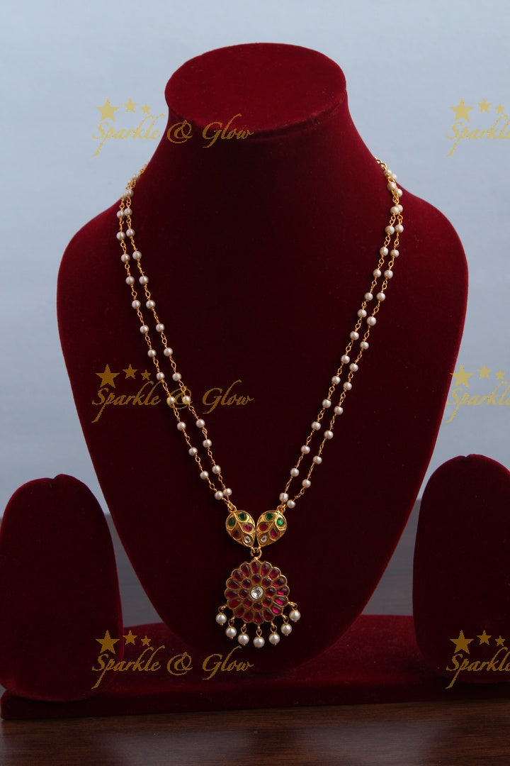 Gold alike Jadau Pearl haram