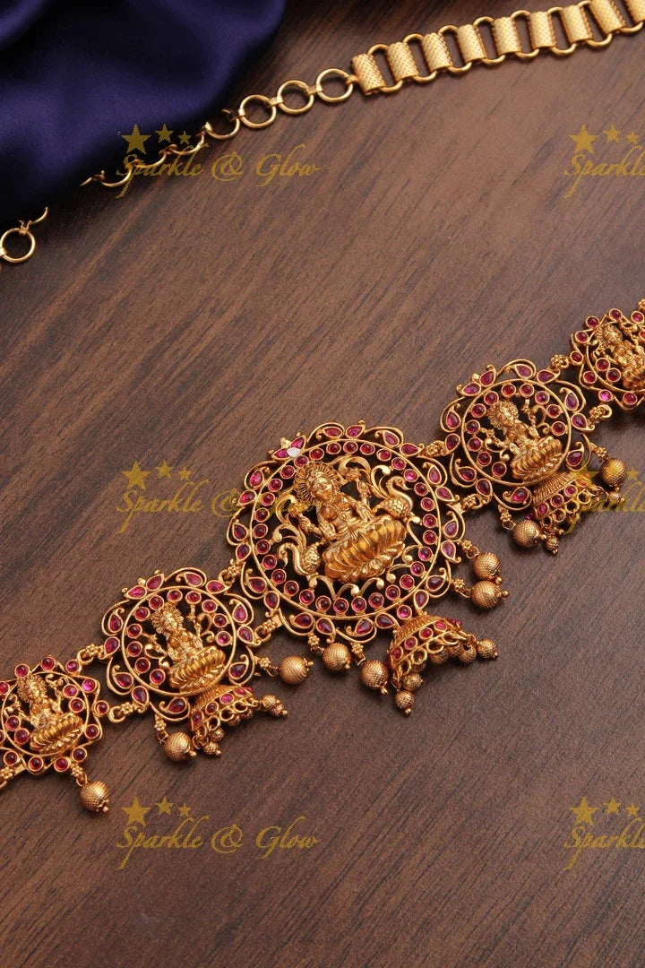 Premium Matte Lakshmi Hip chain - Sparkle and Glow