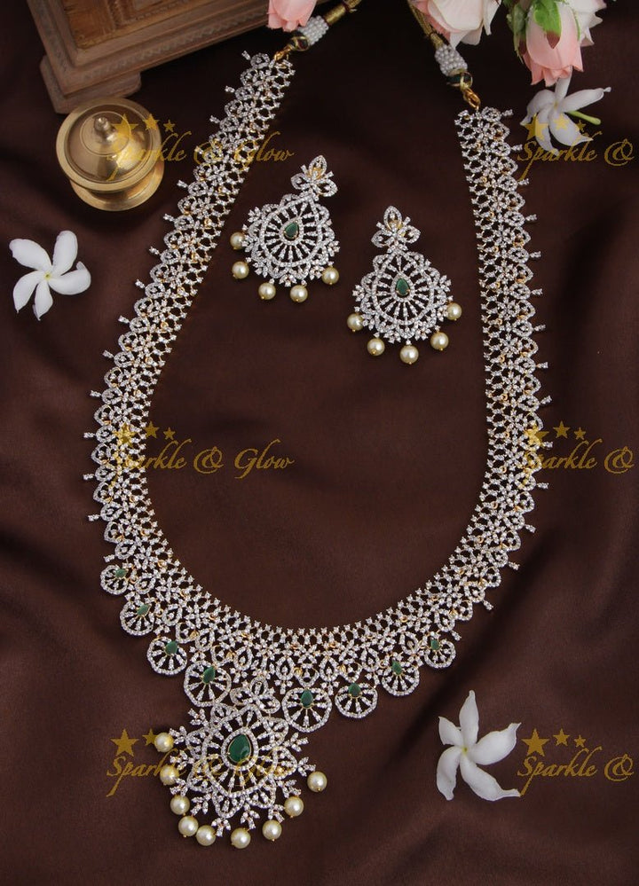 GJ Polish Elegant AD long necklace - Sparkle and Glow - Back Thread - 