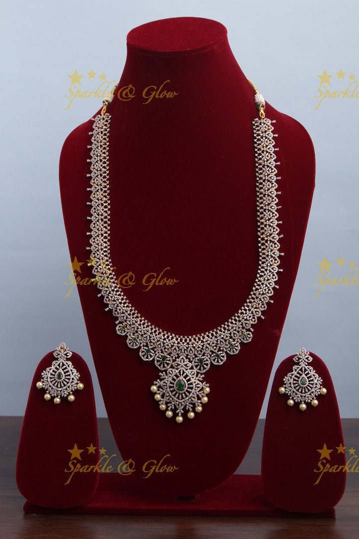 GJ Polish Elegant AD long necklace - Sparkle and Glow - Back Thread - 