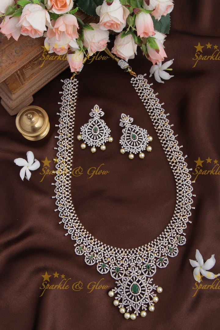 GJ Polish Elegant AD long necklace - Sparkle and Glow - Back Thread - 