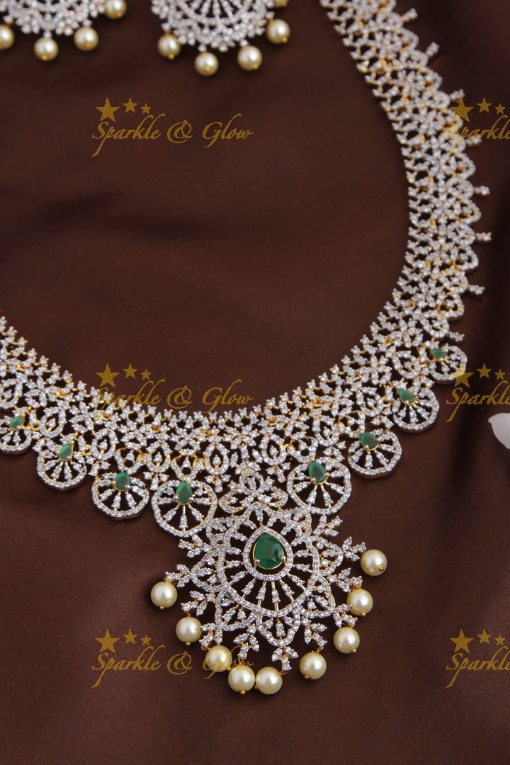 GJ Polish Elegant AD long necklace - Sparkle and Glow - Back Thread - 
