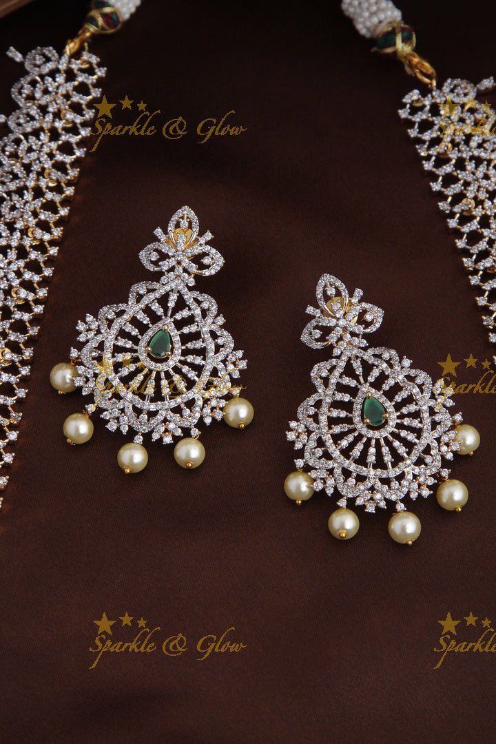 GJ Polish Elegant AD long necklace - Sparkle and Glow - Back Thread - 