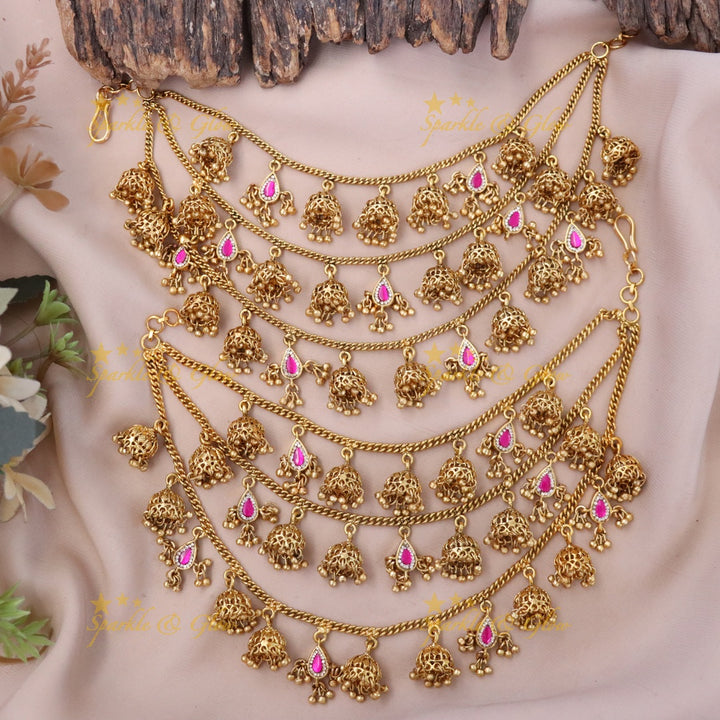 Elegant Gold Plated Earchain for Weddings & Festivals