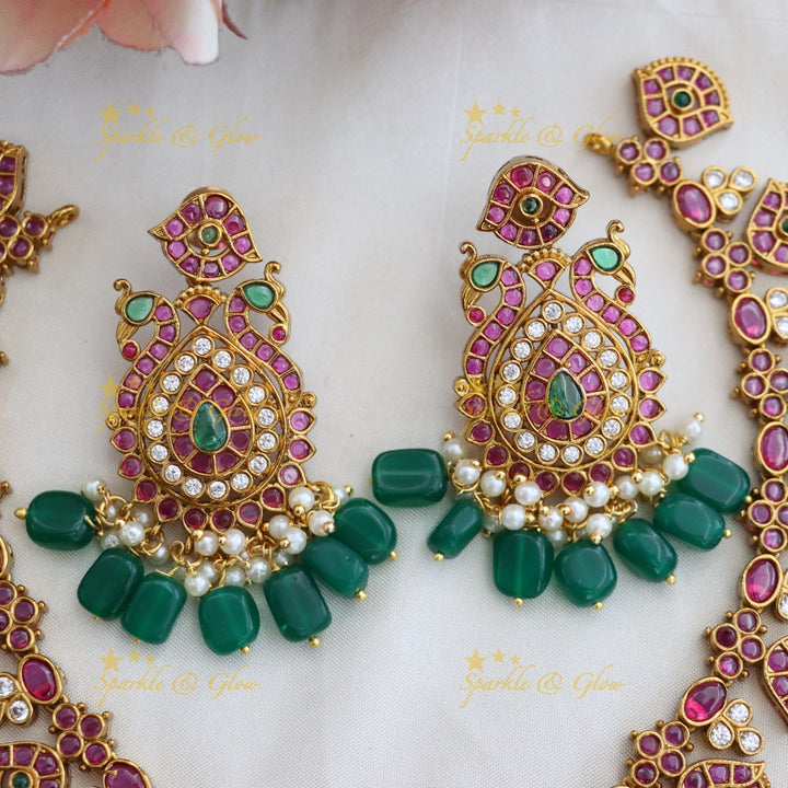 Exquisite Gold-Toned Wedding Necklace Set
