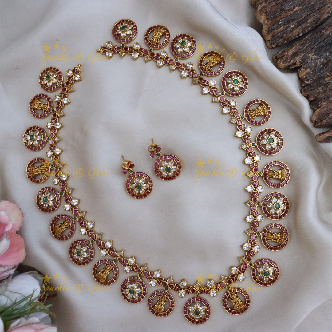 Exquisite Gold Plated Temple Necklace for Weddings & Festive