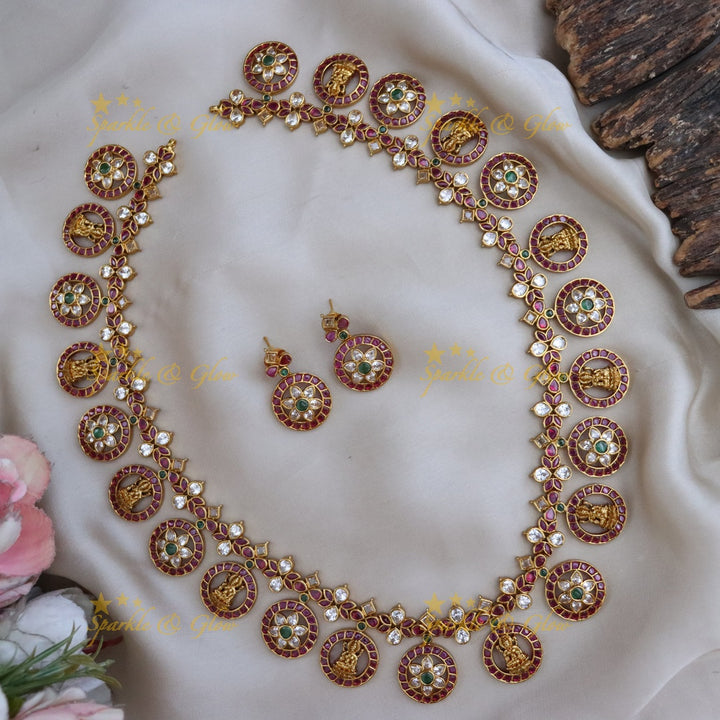Exquisite Gold Plated Temple Necklace for Weddings & Festive