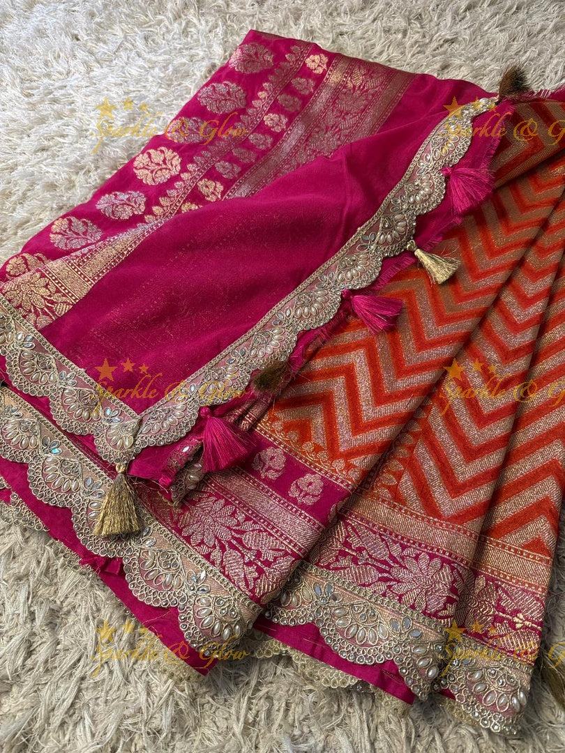 Exquisite Banarasi Katan Georgette Silk Saree