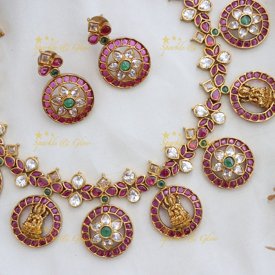 Exquisite Gold Plated Temple Necklace for Weddings & Festive