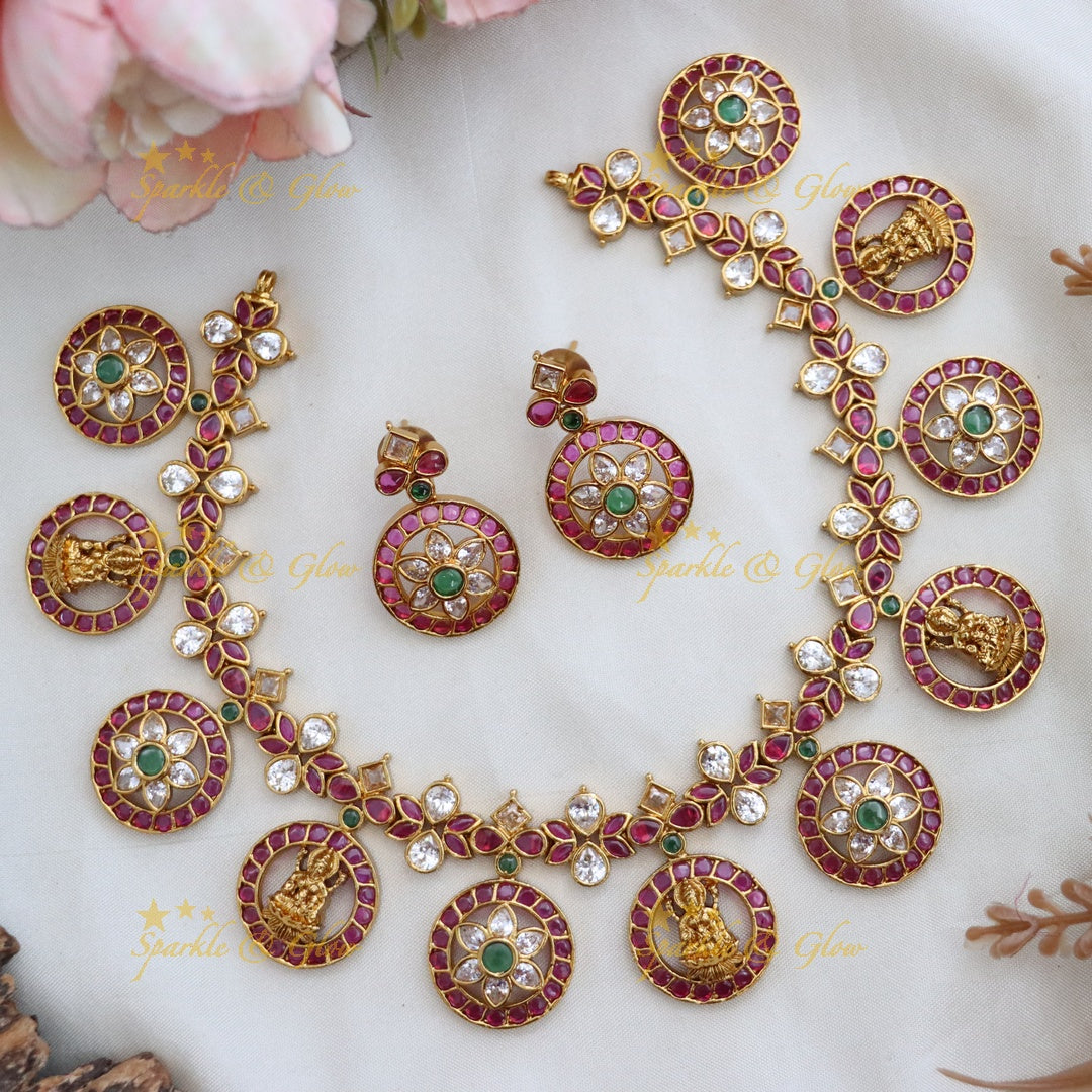 Exquisite Temple Gold Necklace for Weddings & Festivals