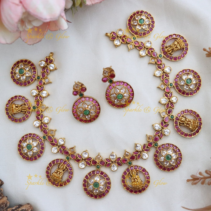 Exquisite Temple Gold Necklace for Weddings & Festivals