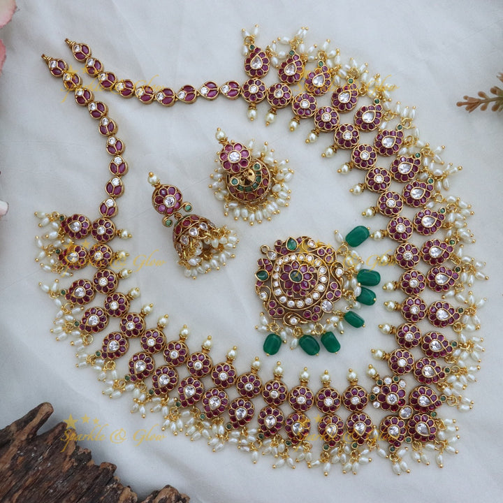 Exquisite Gold-Plated Wedding Necklace Set
