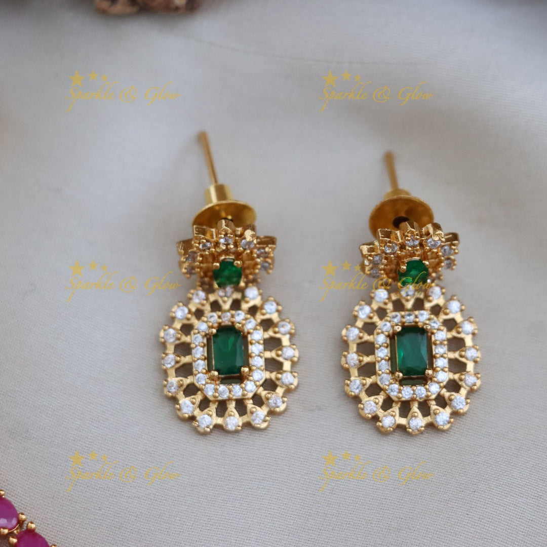 Exquisite Gold-Plated Necklace & Earrings Set