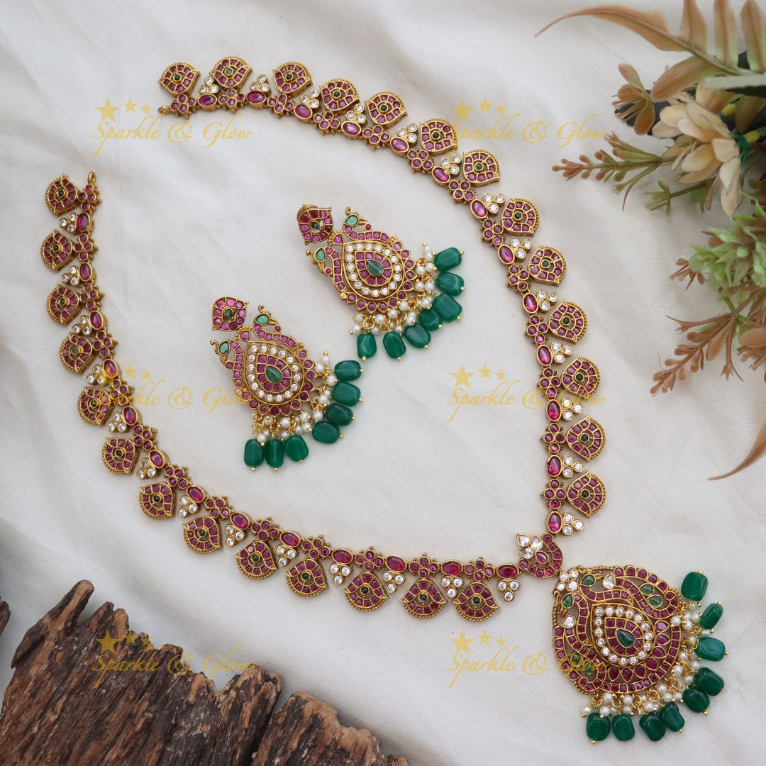 Exquisite Gold-Toned Wedding Necklace Set