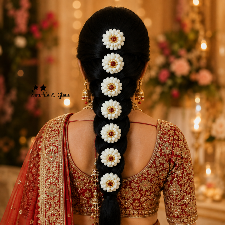 Elegant Floral Hairpins for Festive Glamour