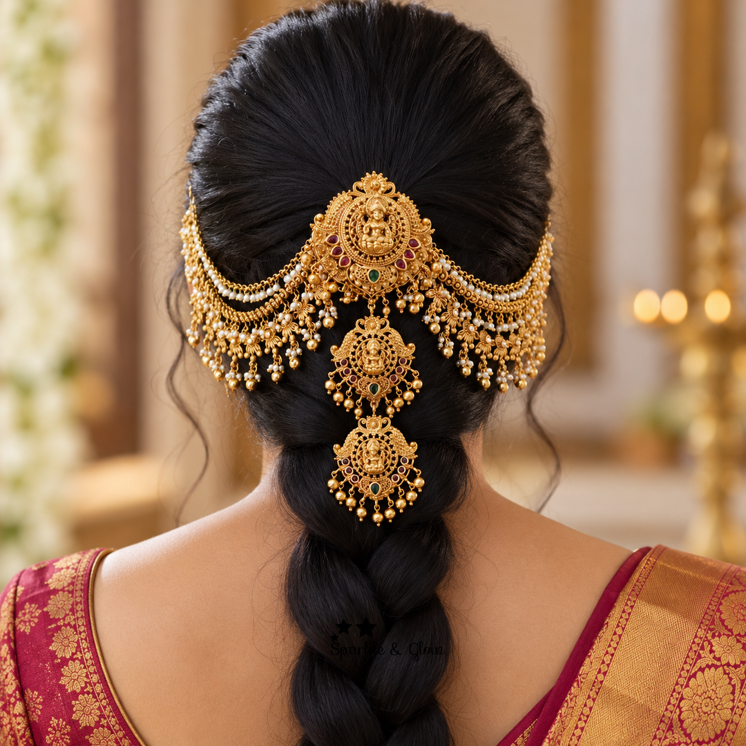 Exquisite Gold-Plated Jadabilla & Earchain Combo