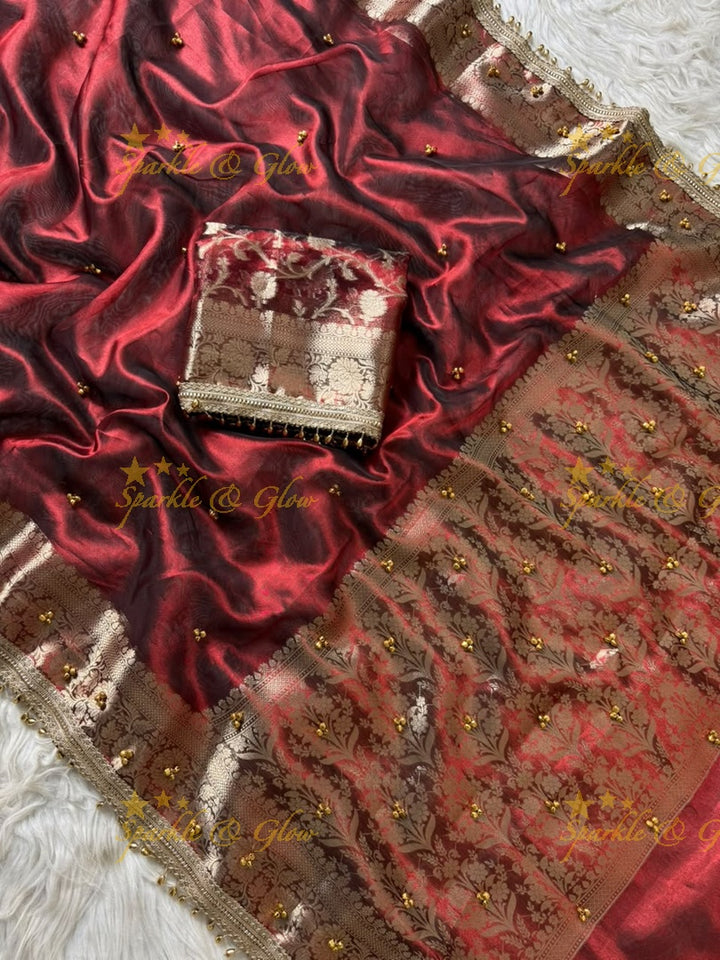 Exquisite Banarasi Ghungroo Saree for Grand Occasions