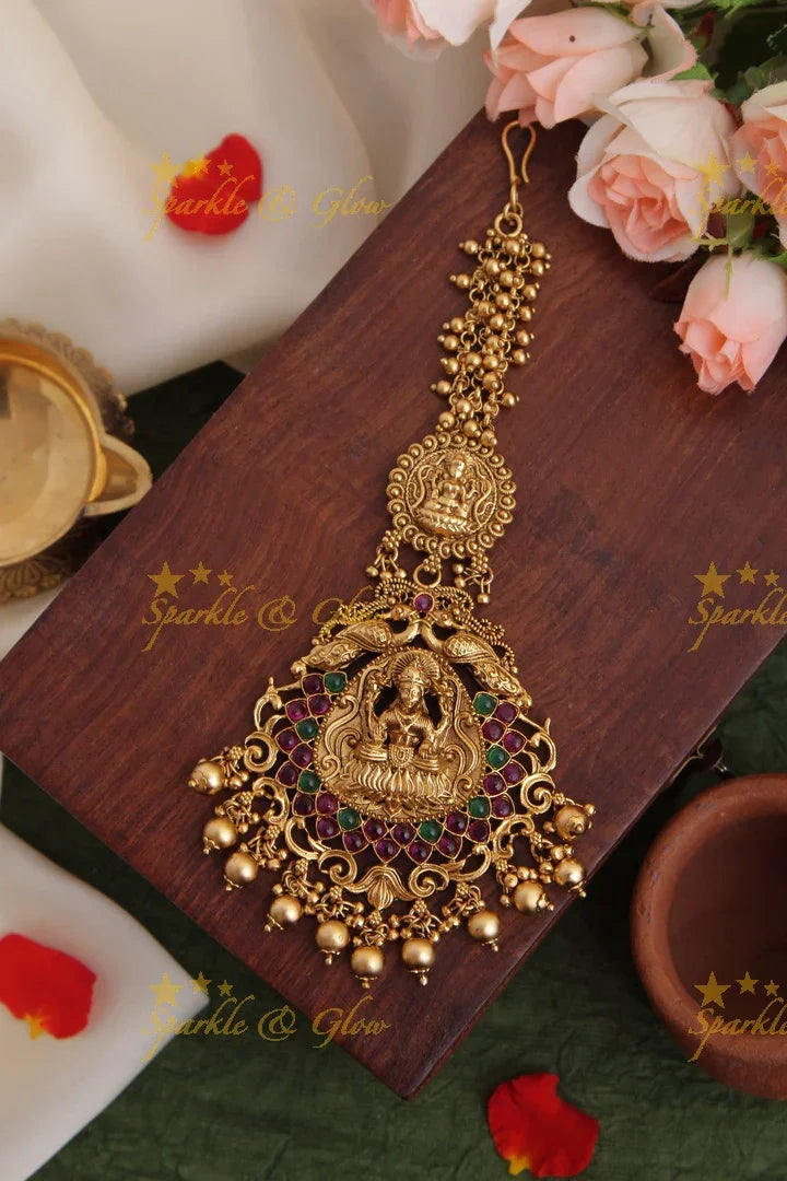 Gold Alike Lakshmi Single like maang tikka - Sparkle and Glow