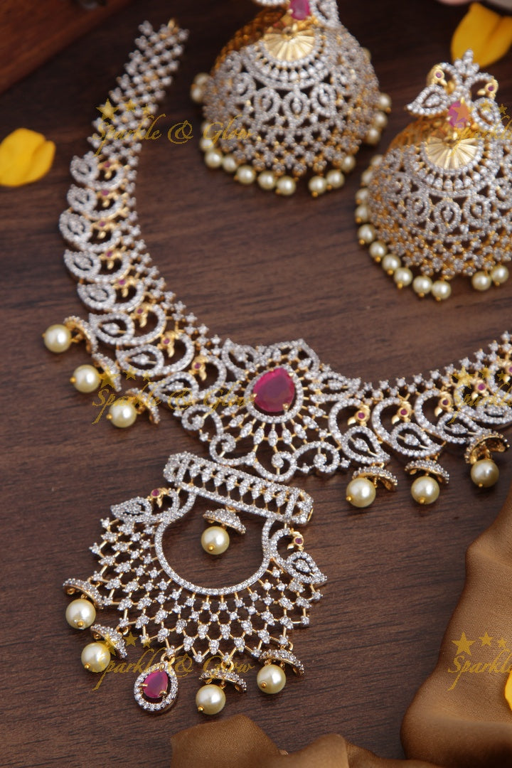 GJ polish Exclusive American Daimond necklace