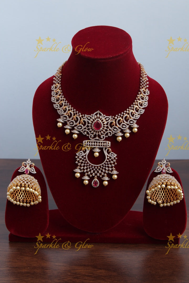 GJ polish Exclusive American Daimond necklace