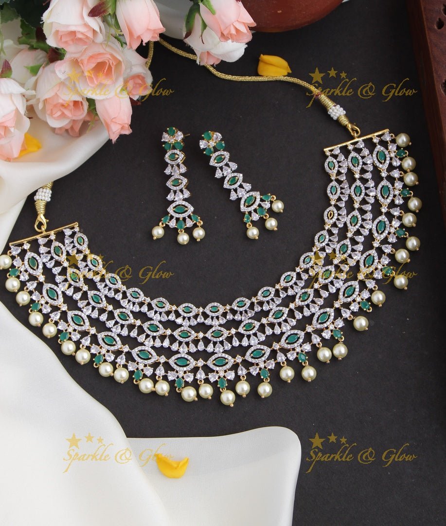 GJ Polish AD Choker - Green - Sparkle and Glow - Green - Back Thread