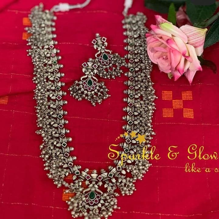 Matte silver polished gutta pusalu haram - Multi