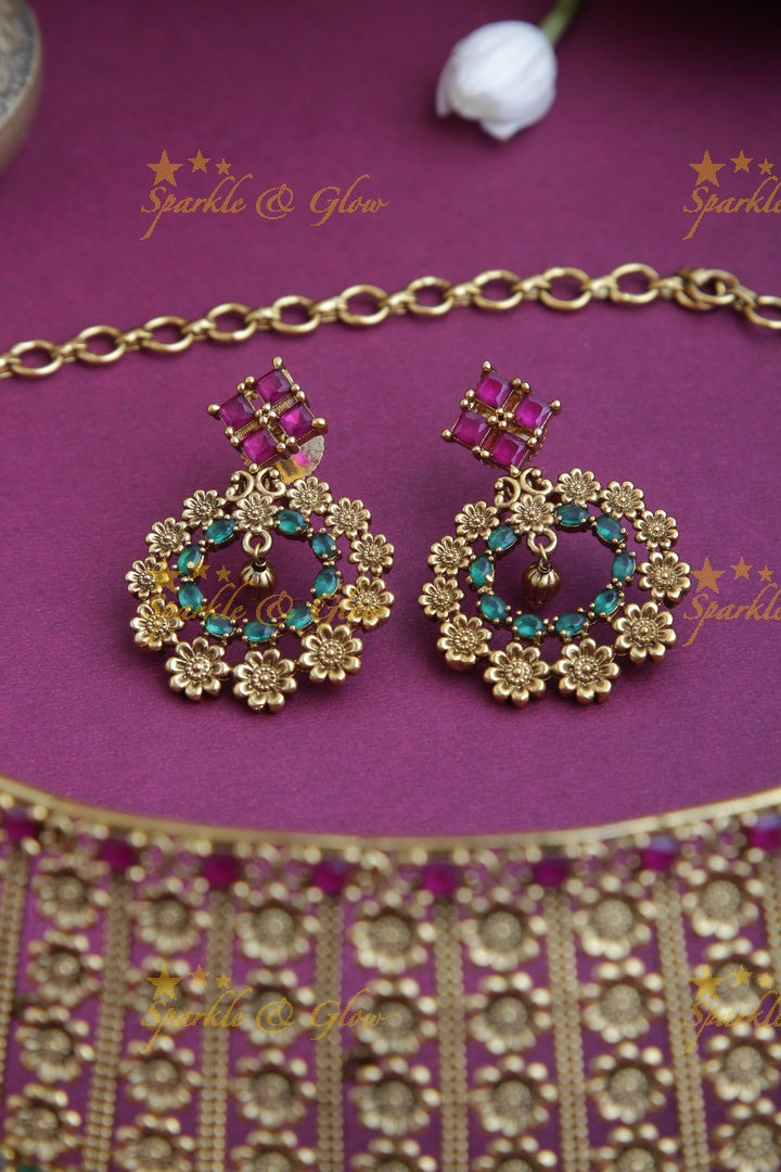 Gold alike Antique Floral Choker