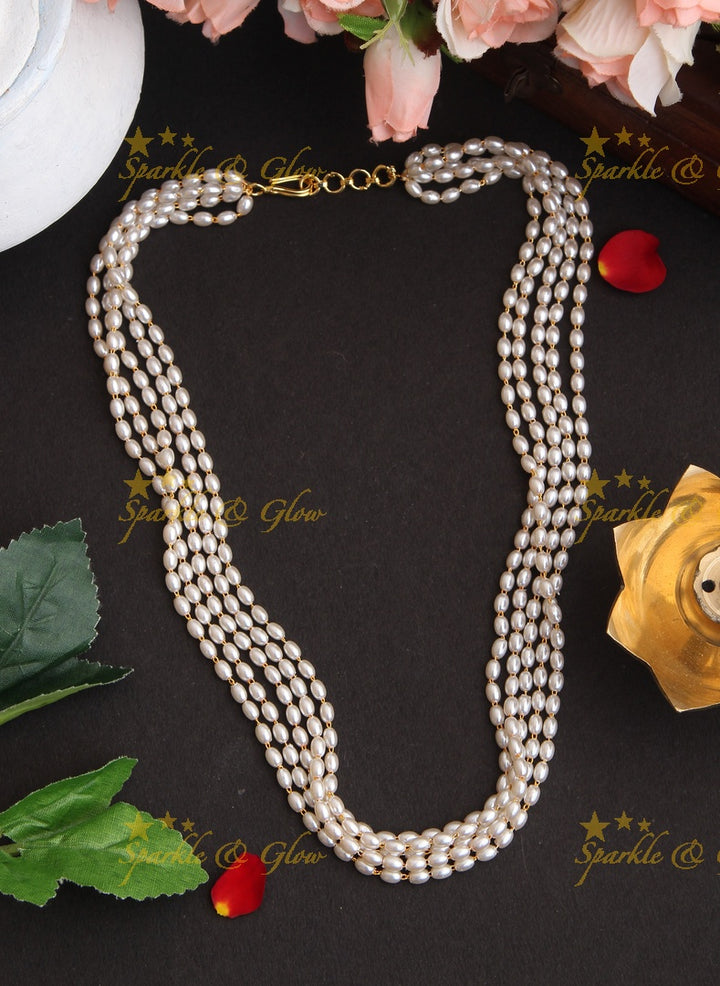 Five Layered Pearl chain 18 inches