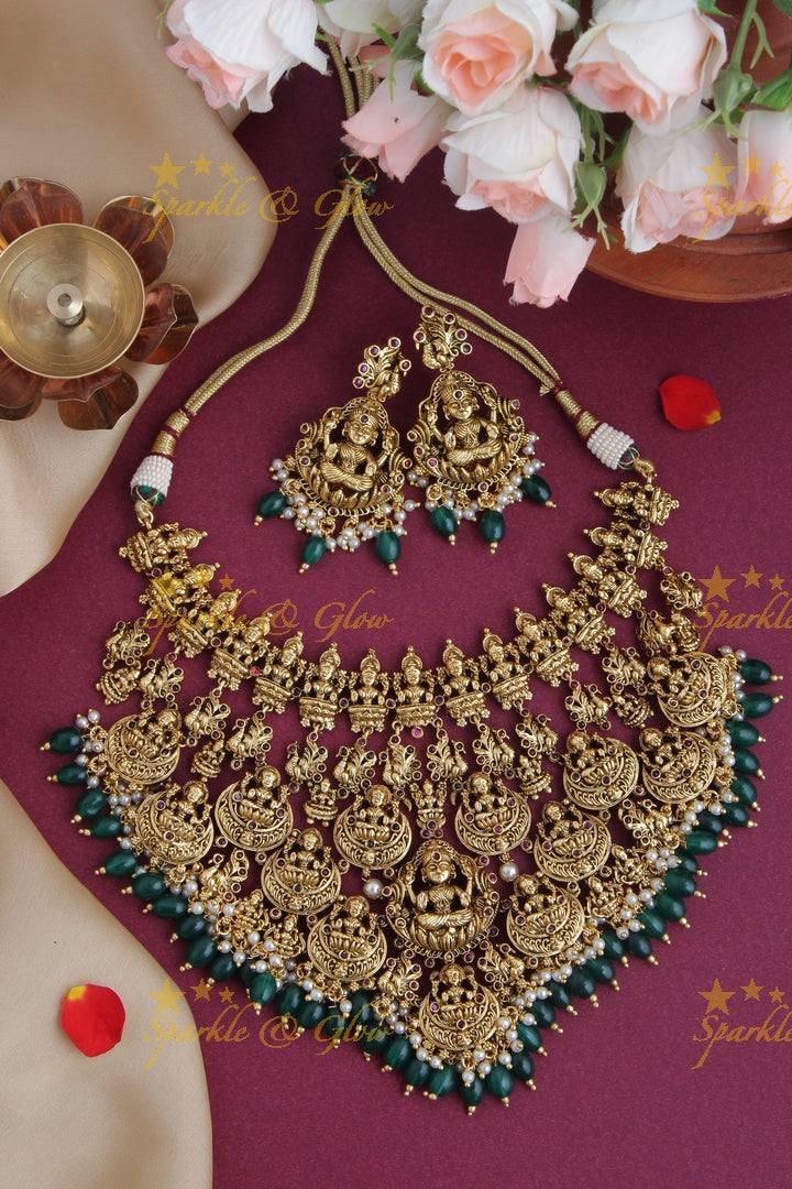 Gold alike Exlusive Lakshmi high neck choker