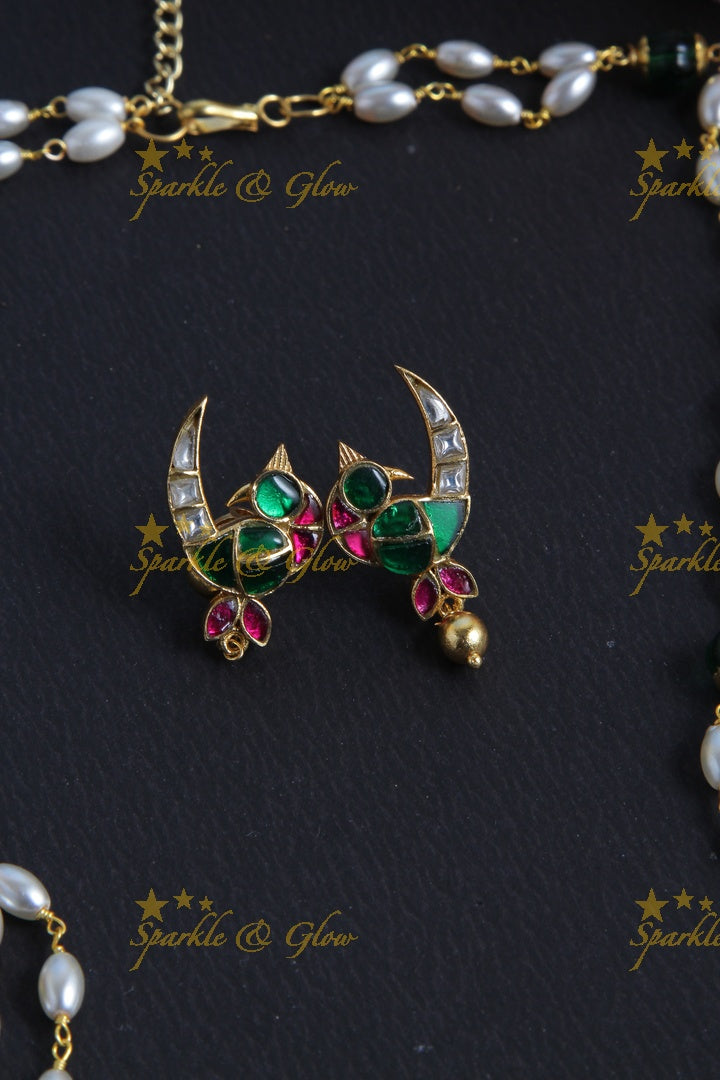 Beautiful Necklace with Lakshmi Peacock Pendent