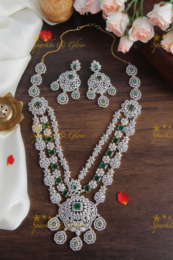 GJ Polish Layered Floral Necklace - Green