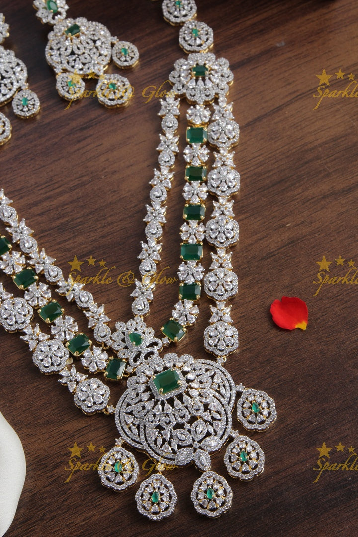 GJ Polish Layered Floral Necklace - Green