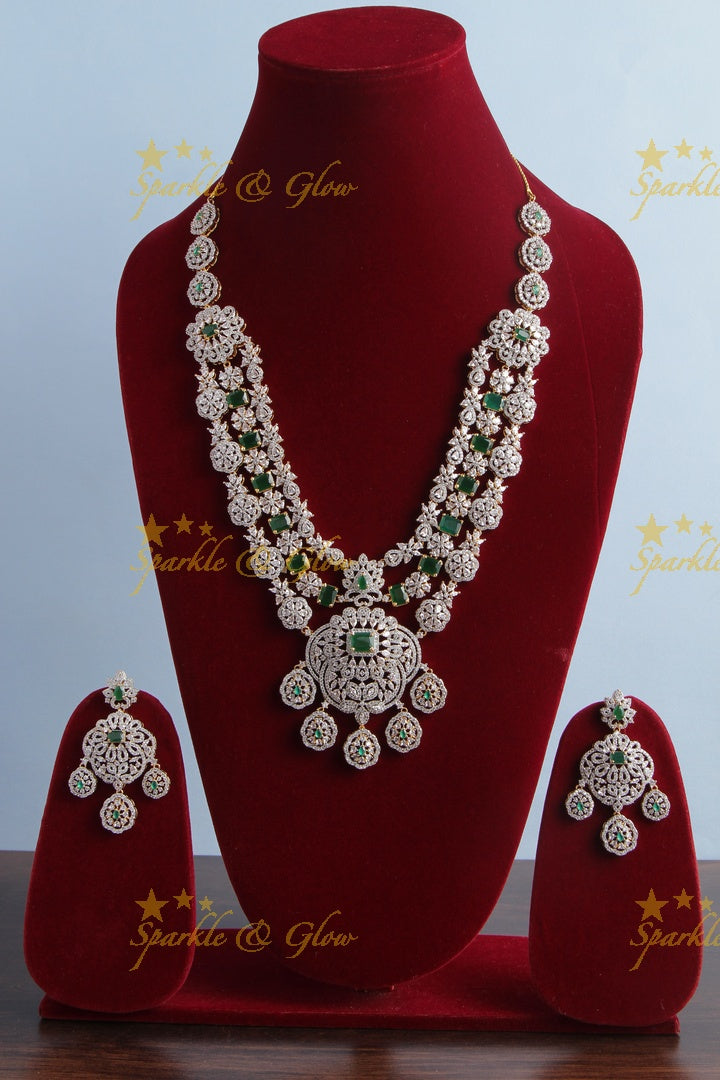 GJ Polish Layered Floral Necklace - Green