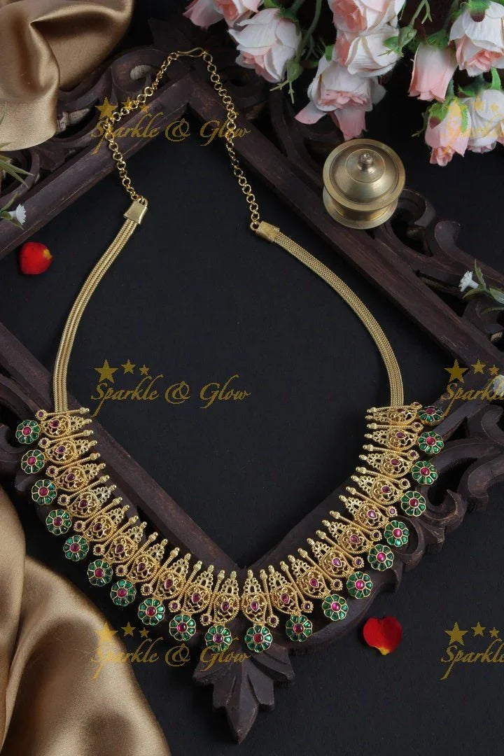 Exclusive Mango Floral Short Necklace - Sparkle and Glow
