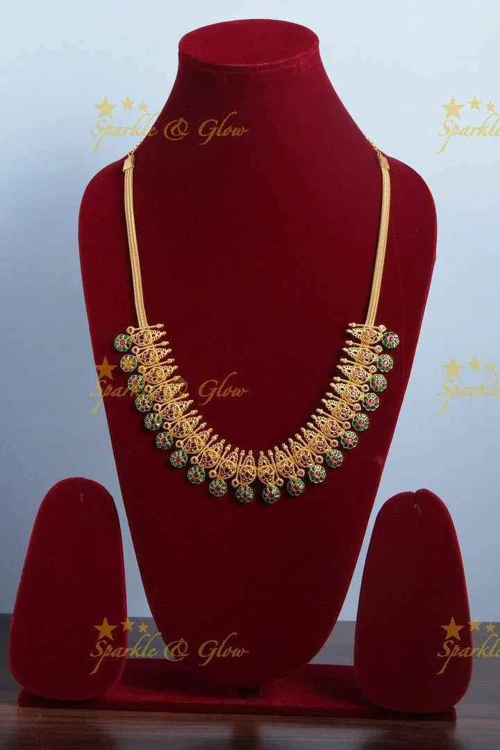 Exclusive Mango Floral Short Necklace - Sparkle and Glow