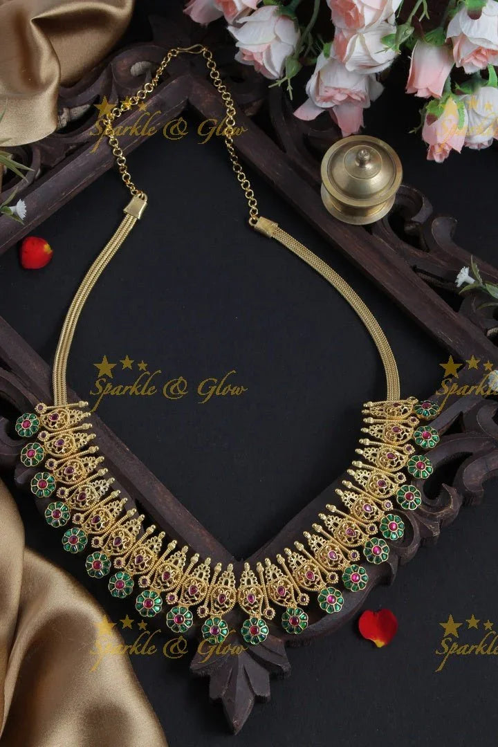 Exclusive Mango Floral Short Necklace - Sparkle and Glow