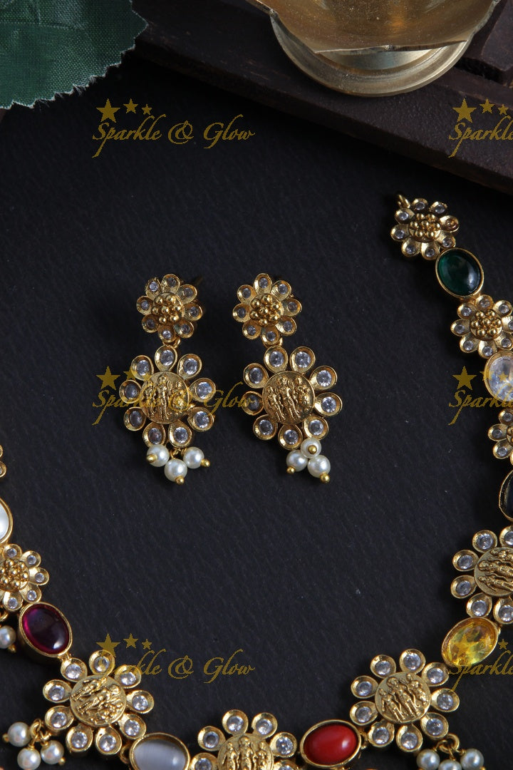 Ram Parivaar Coin Floral Multicolor beads Necklace