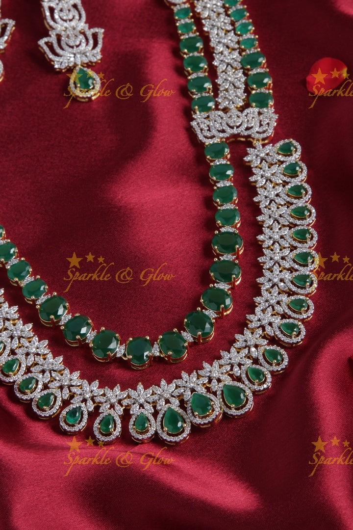 GJ polish Floral Lotus Leaf Design Necklace - Green