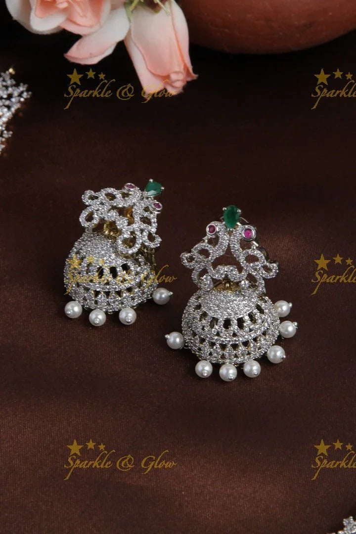 Exclusive American daimond GJ polish Peacock haram - Sparkle and Glow